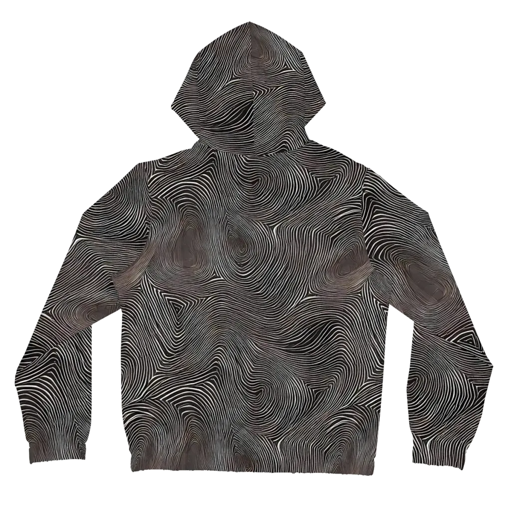 Obsidian Grain on Women's Full-Zip Hoodie — Back