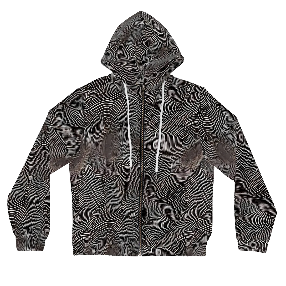 Obsidian Grain on Women's Full-Zip Hoodie — Front