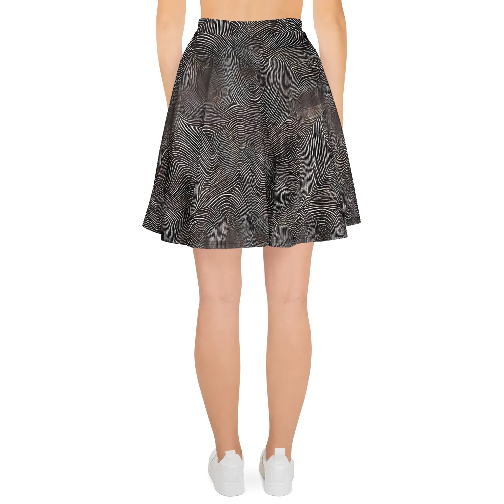 Obsidian Grain on Skater Skirt — Back
