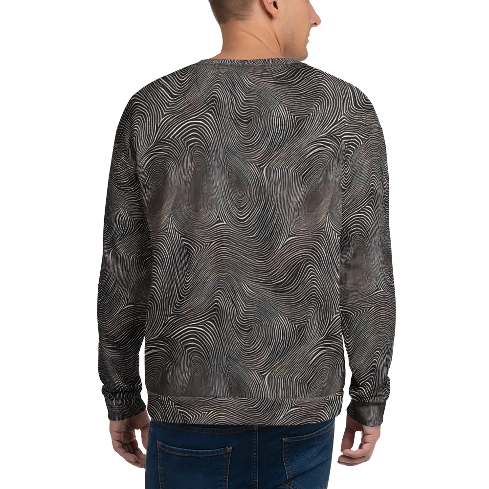 Obsidian Grain on Sweatshirt — Back