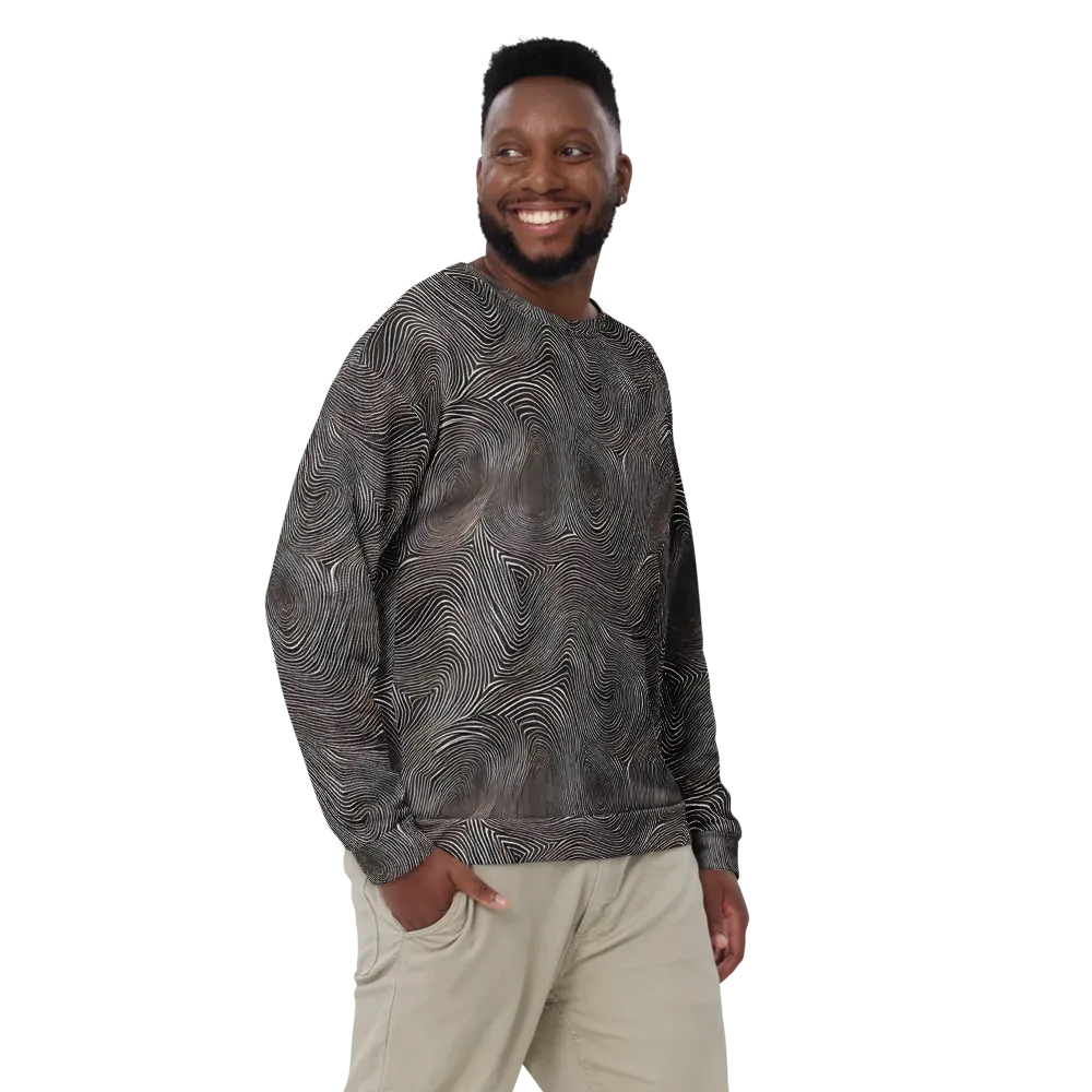 Obsidian Grain on Sweatshirt — Front
