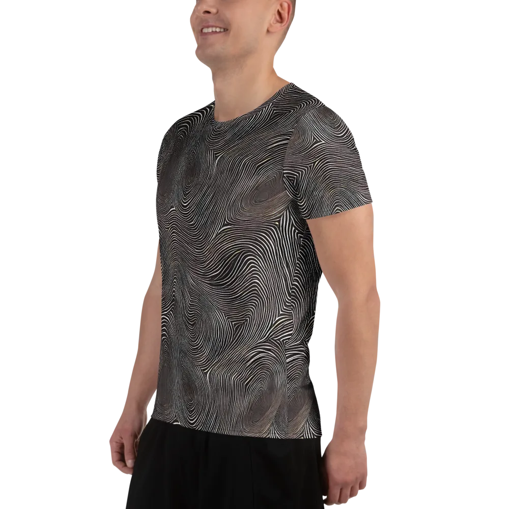 Obsidian Grain on Men's Athletic T-Shirt — Left
