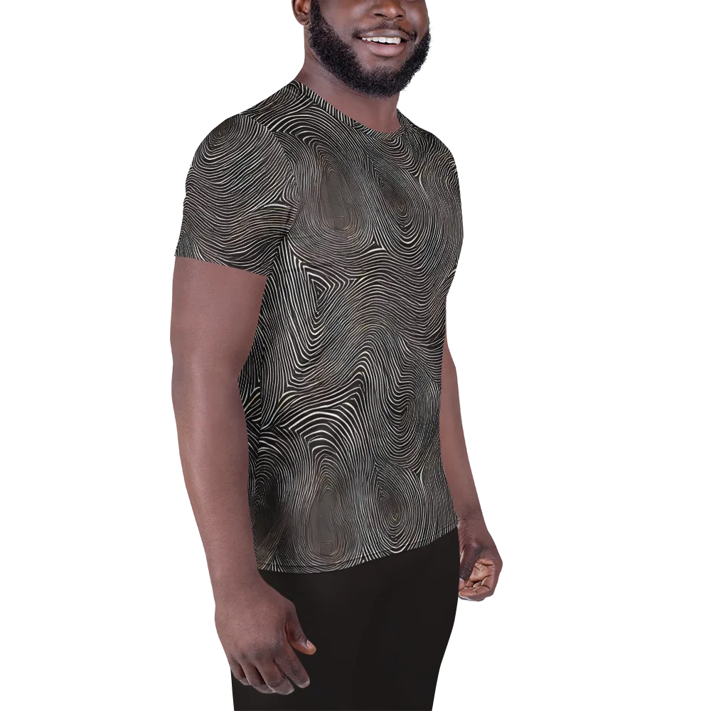 Obsidian Grain on Men's Athletic T-Shirt — Right