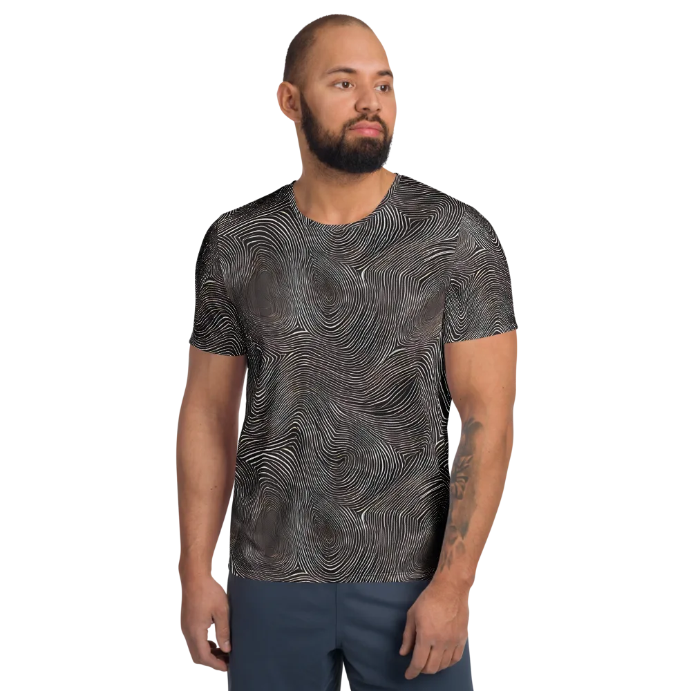 Obsidian Grain on Men's Athletic T-Shirt — Front