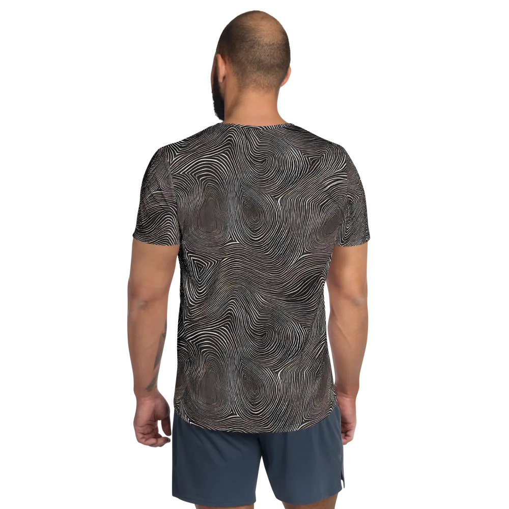Obsidian Grain on Men's Athletic T-Shirt — Back