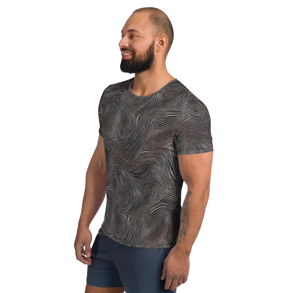 Obsidian Grain on Men's Athletic T-Shirt — Left
