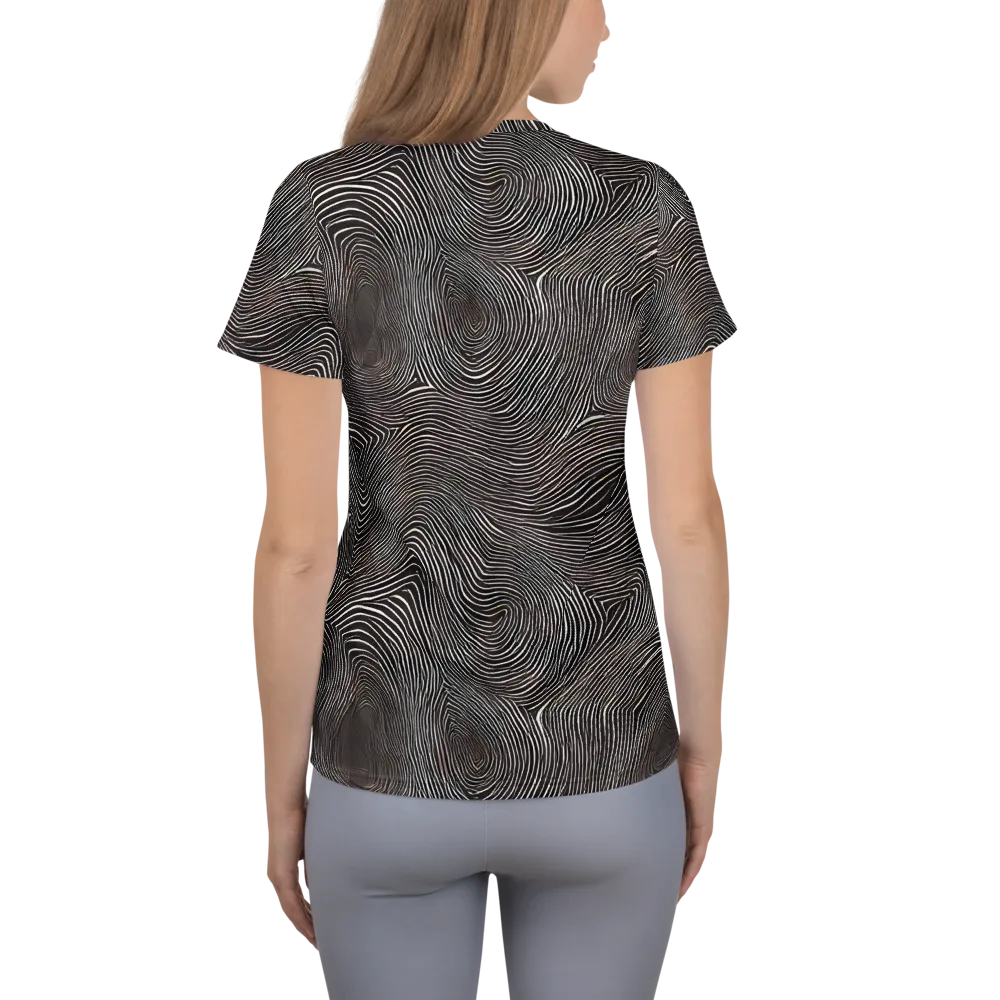 Obsidian Grain on Women's Athletic T-Shirt — Back