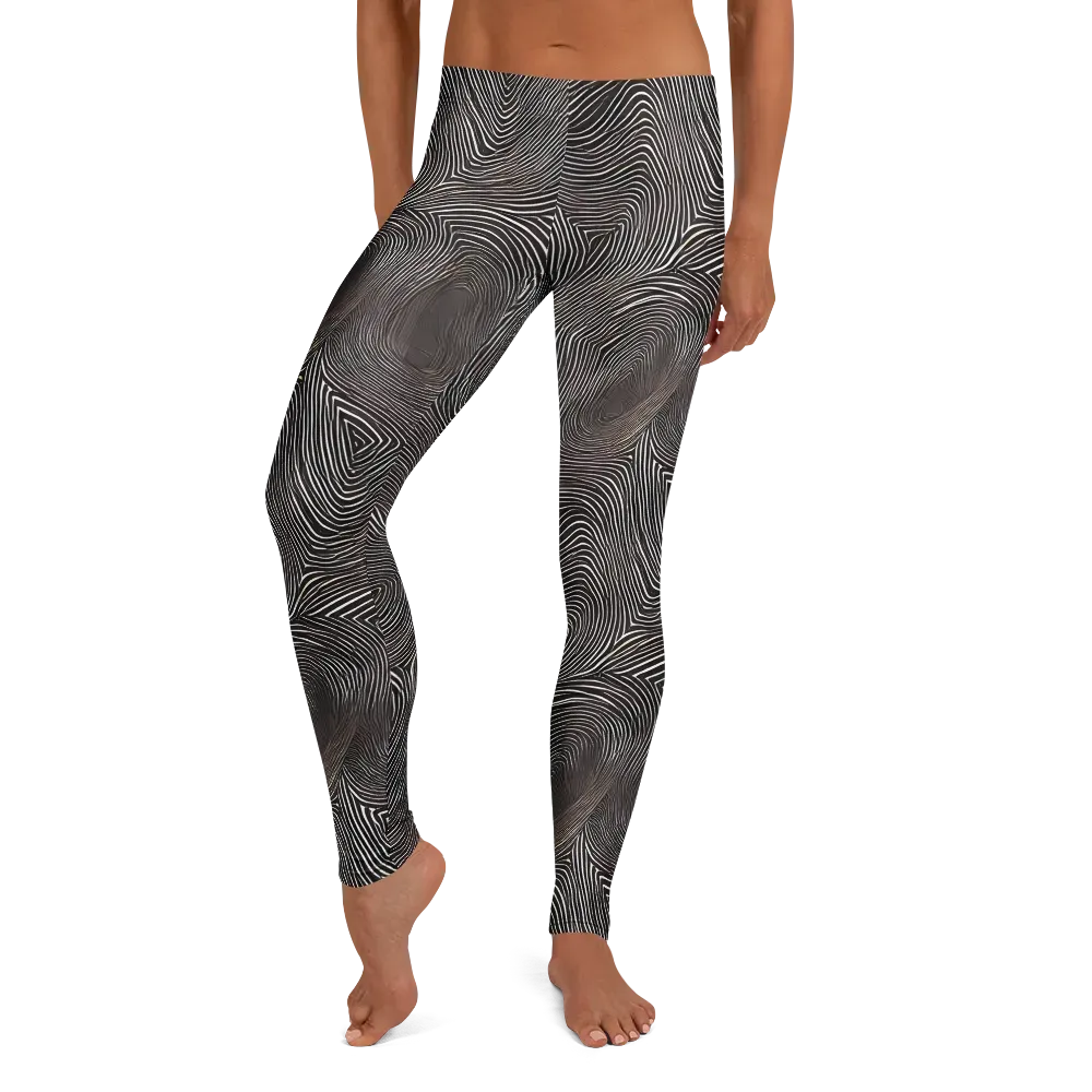 Obsidian Grain on Leggings — Front