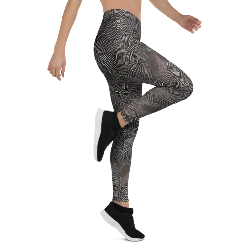 Obsidian Grain on a Leggings