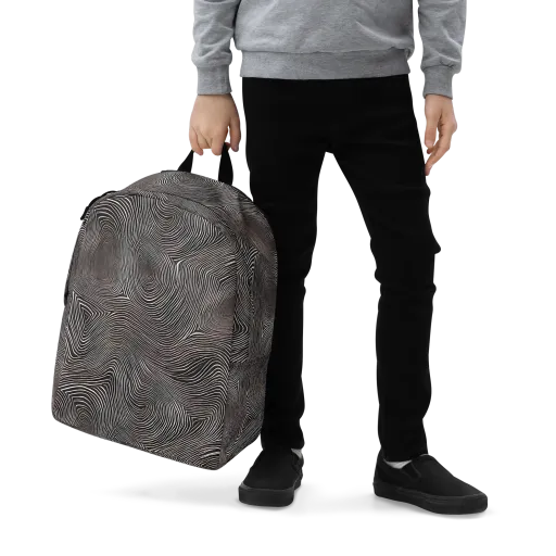 Obsidian Grain on a Minimalist Backpack