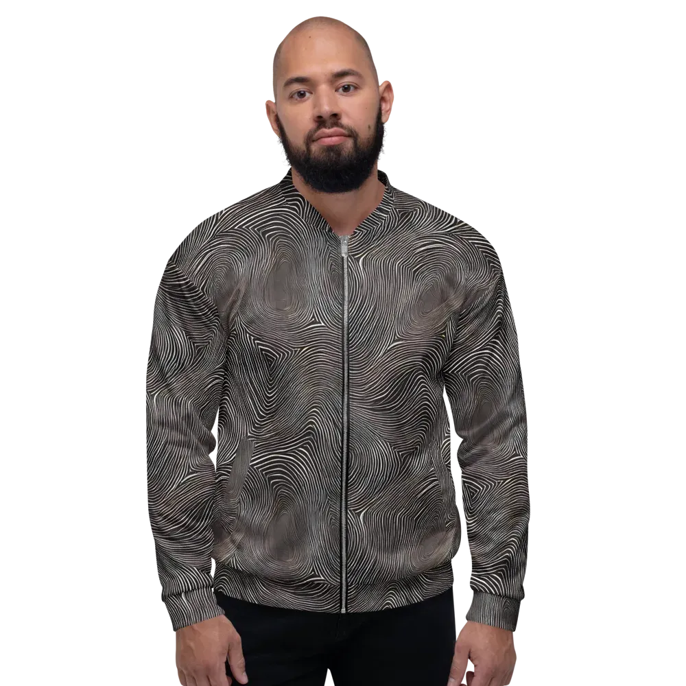 Obsidian Grain on Bomber Jacket — Front