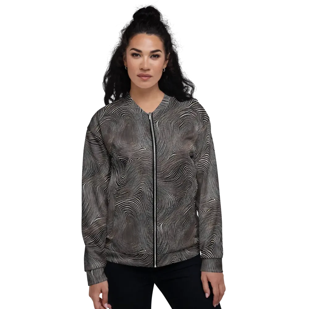 Obsidian Grain on Bomber Jacket — Front