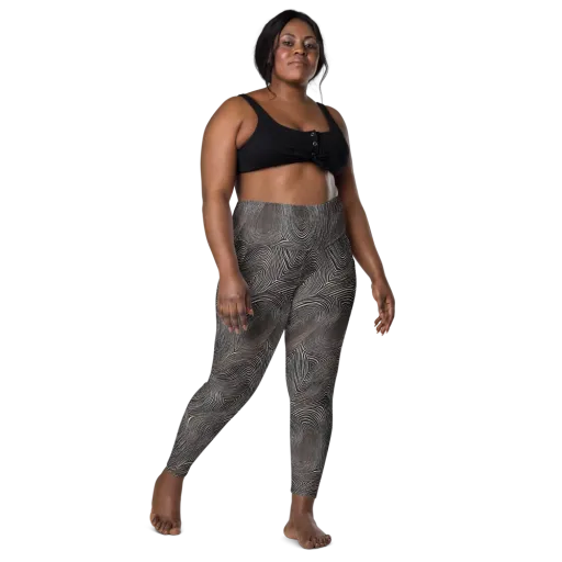 Obsidian Grain on a Leggings with Pockets
