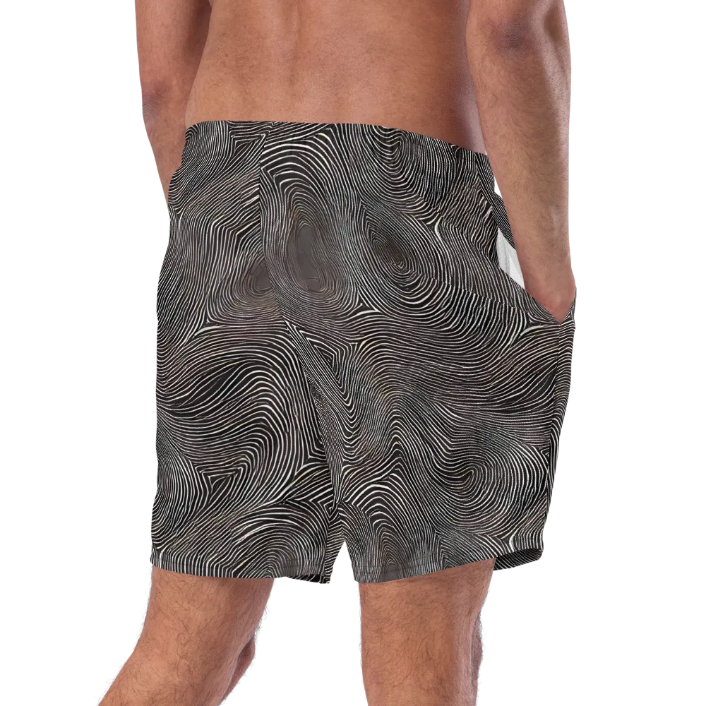 Obsidian Grain on Swim Trunks — Right Back