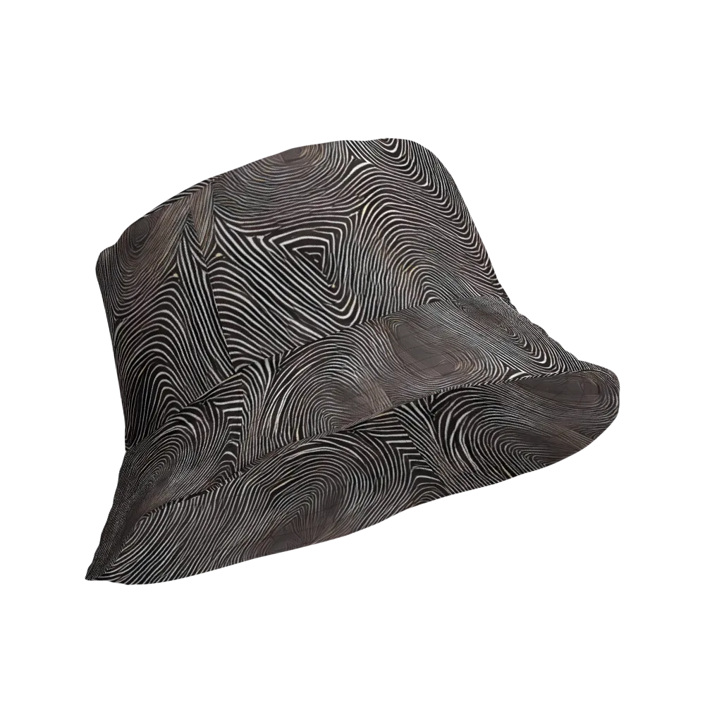 Obsidian Grain on Reversible Bucket Hat — Product details Outside