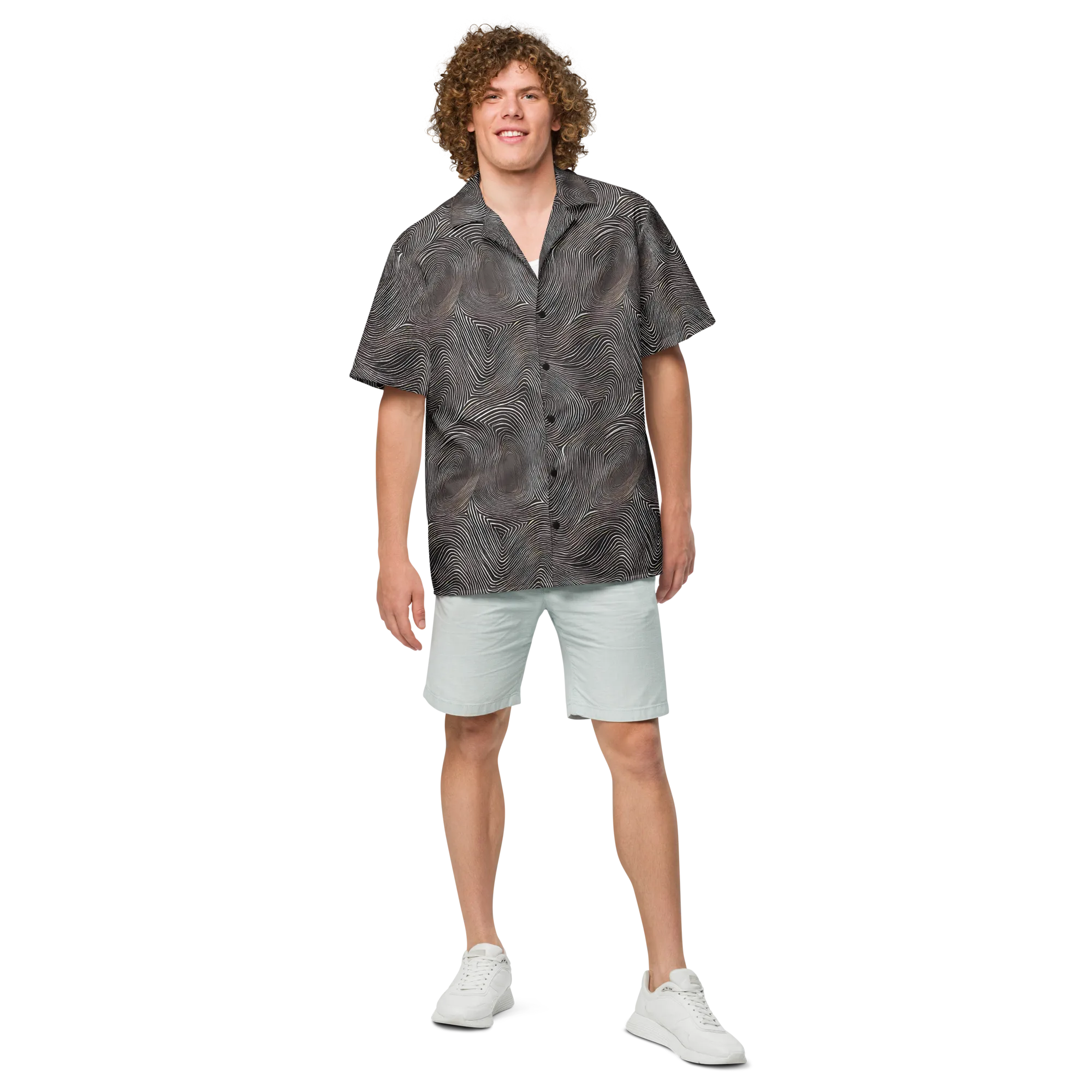 Obsidian Grain on Button Shirt — Front