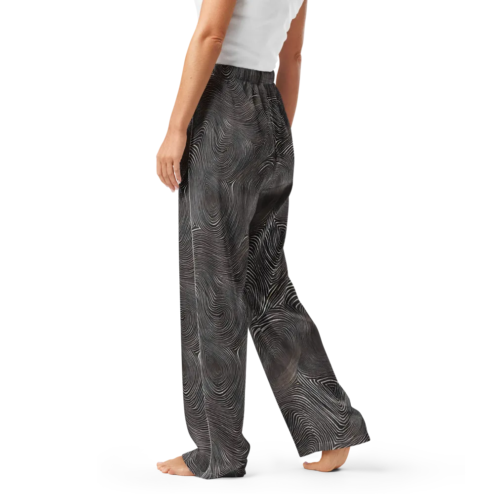 Obsidian Grain on Women's Pajama Pants — Left