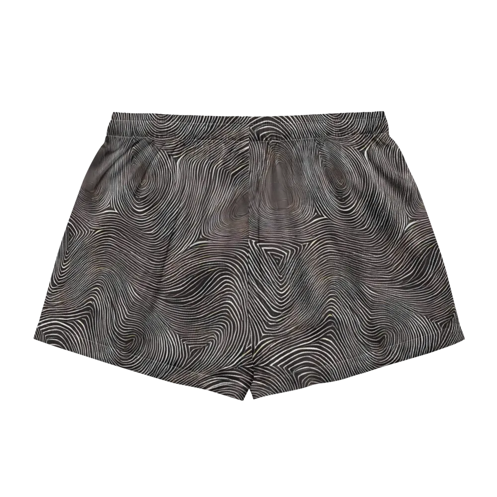 Obsidian Grain on Women's Pajama Shorts — Back