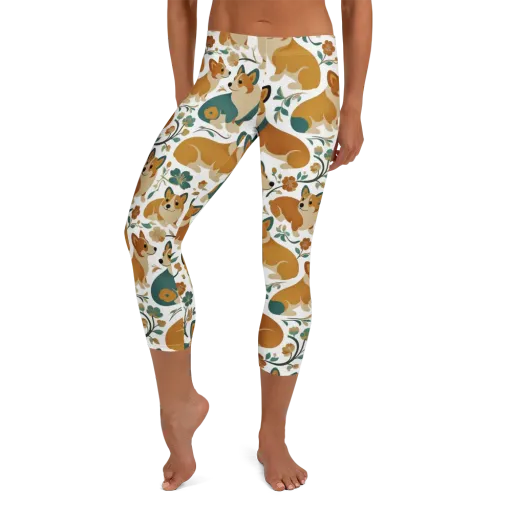 Butterscotch Burrow on a Capri Leggings