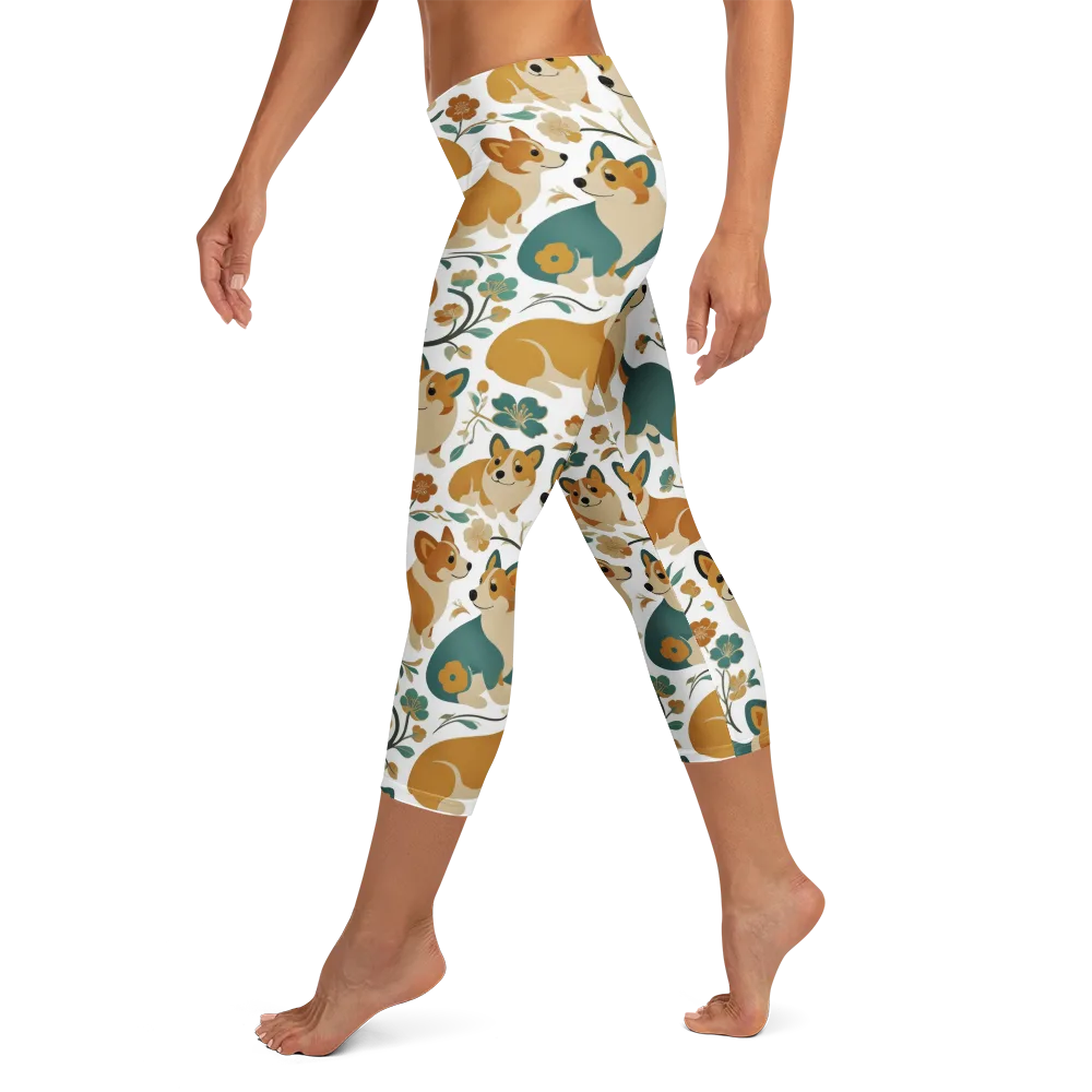 Butterscotch Burrow on Capri Leggings — Left
