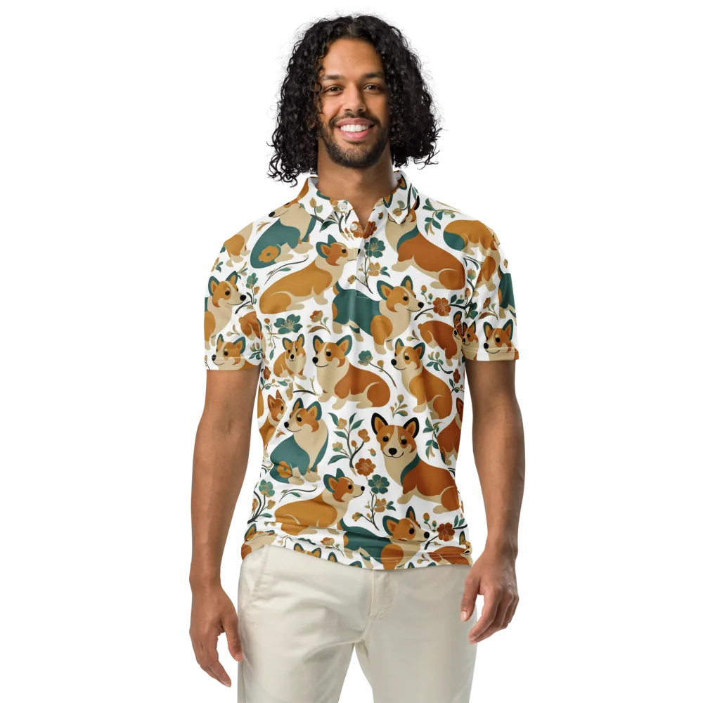 Butterscotch Burrow on Men's Slim Fit Polo Shirt — Front