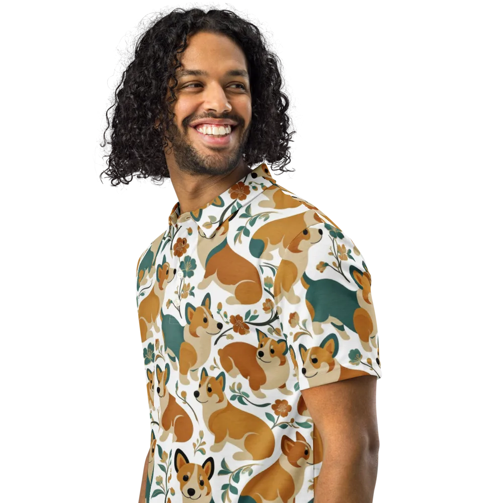 Butterscotch Burrow on Men's Slim Fit Polo Shirt — Left Front