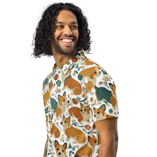Butterscotch Burrow on a Men's Slim Fit Polo Shirt