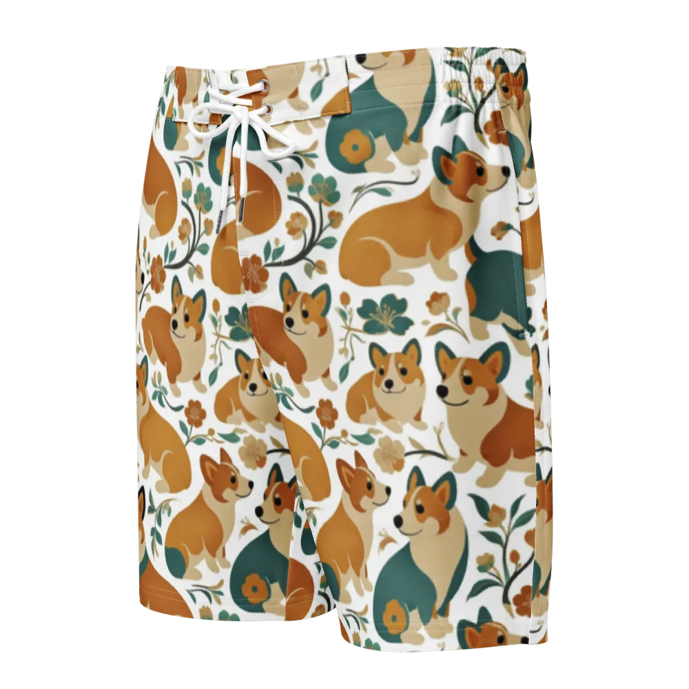 Butterscotch Burrow on Men's Board Shorts — Front