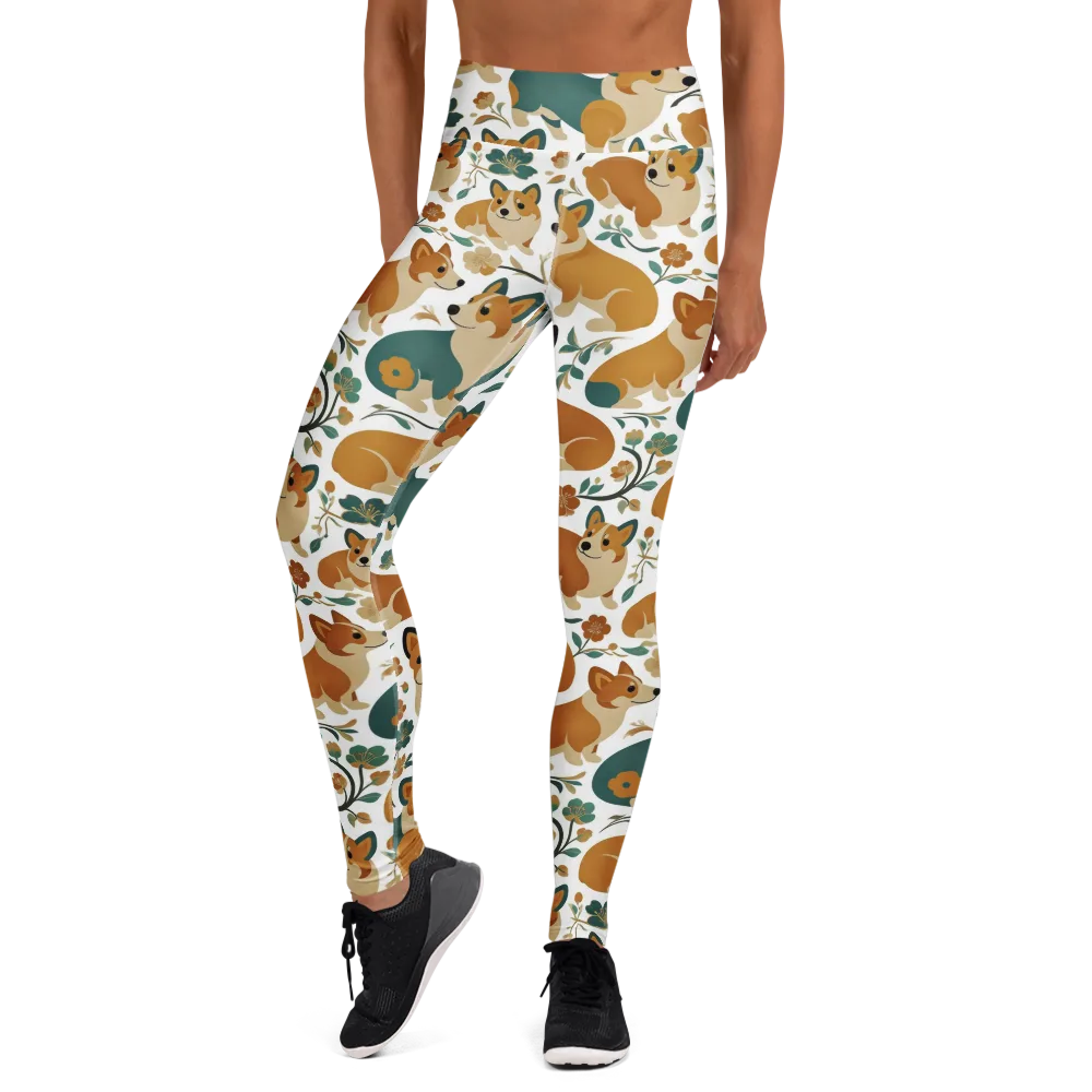 Butterscotch Burrow on Yoga Leggings — Front