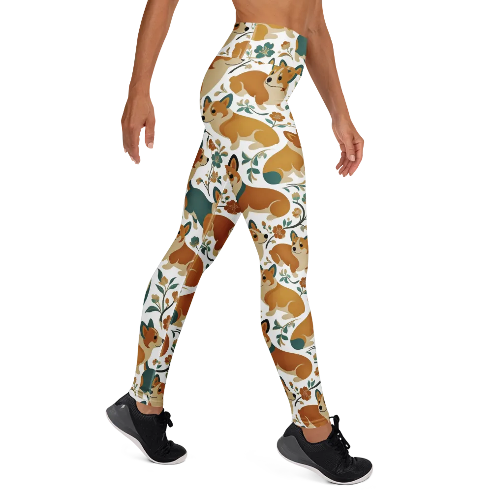 Butterscotch Burrow on Yoga Leggings — Right
