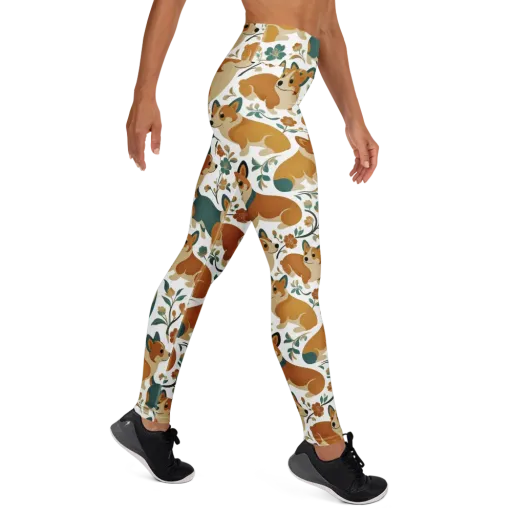 Butterscotch Burrow on a Yoga Leggings