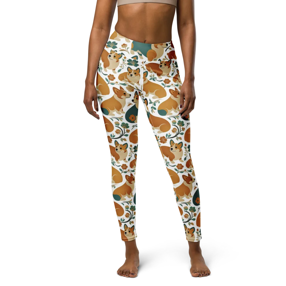 Butterscotch Burrow on Yoga Leggings — Front