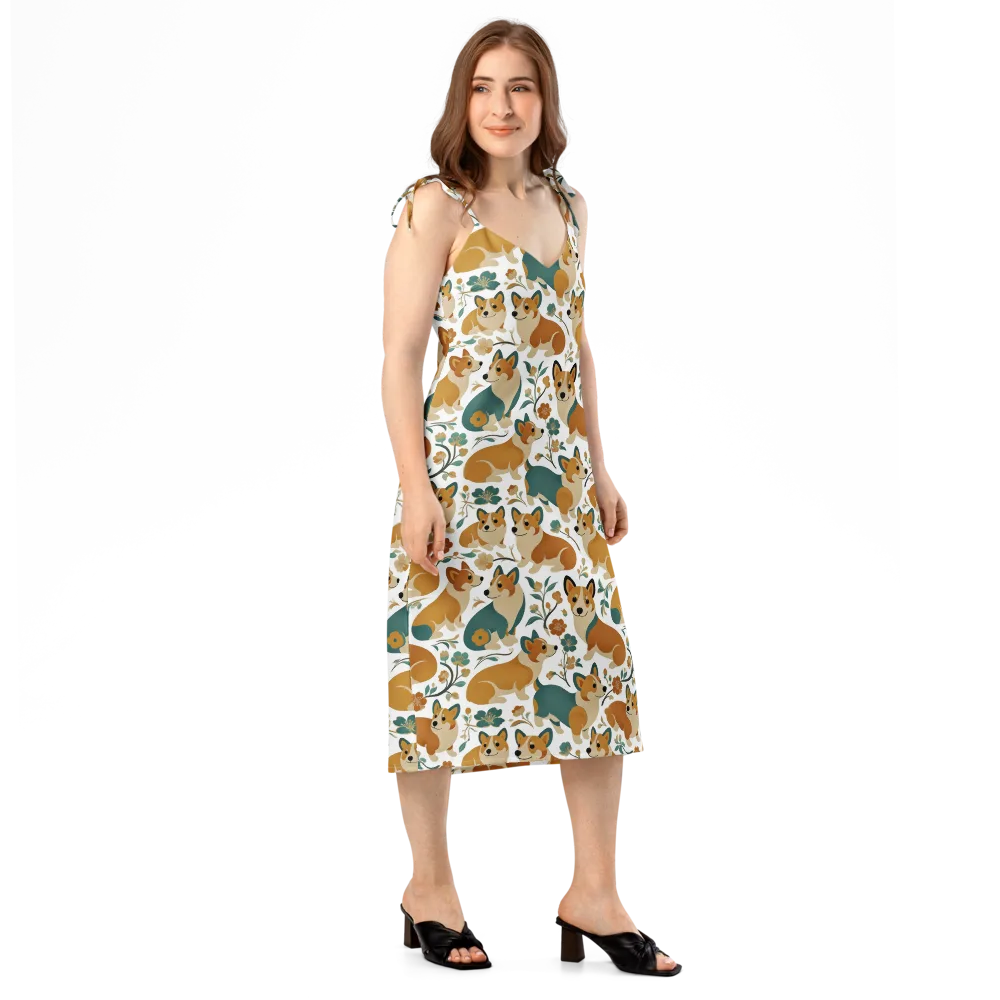 Butterscotch Burrow on Slip Dress — Right Front