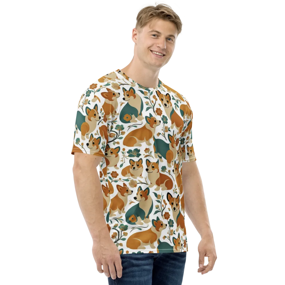 Butterscotch Burrow on Men's Crew Neck T-Shirt — Right
