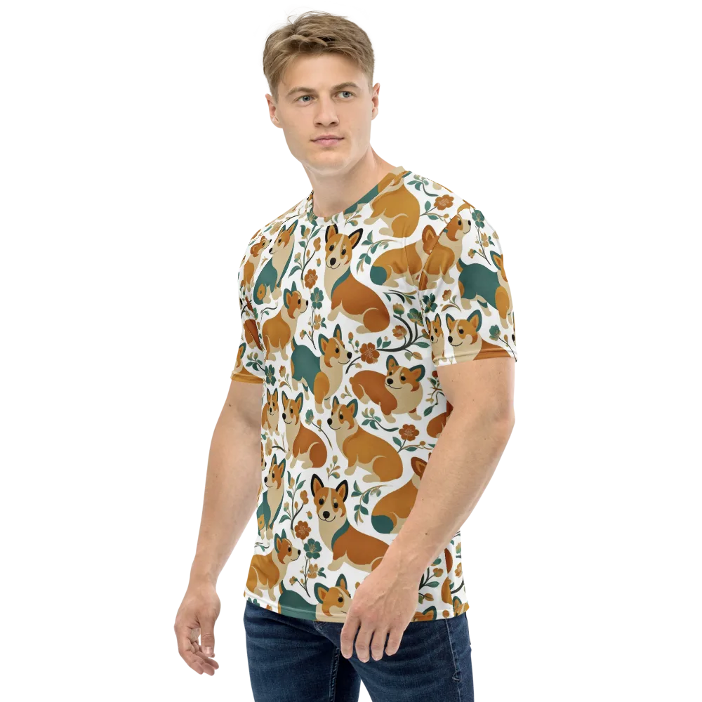 Butterscotch Burrow on Men's Crew Neck T-Shirt — Left