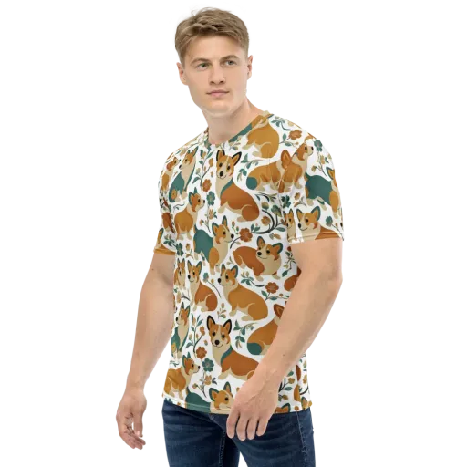 Butterscotch Burrow on a Men's Crew Neck T-Shirt