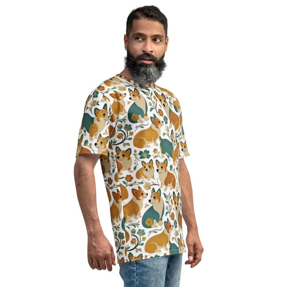 Butterscotch Burrow on Men's Crew Neck T-Shirt — Right