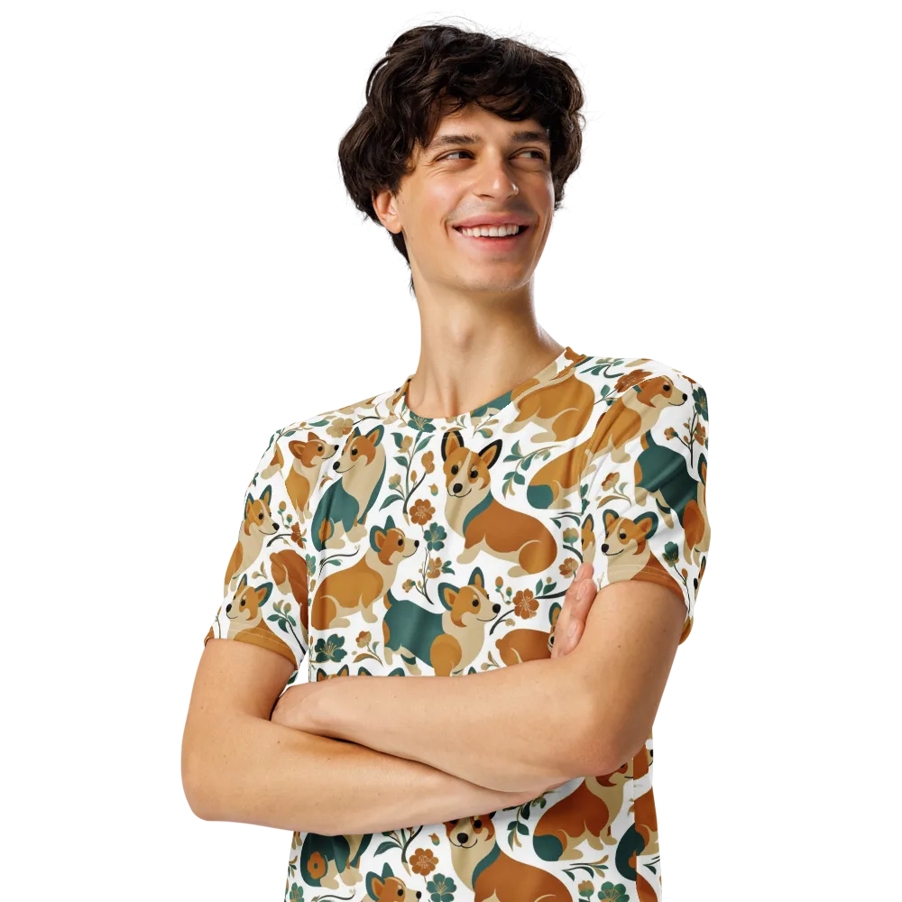 Butterscotch Burrow on Men's Crew Neck T-Shirt — Left Front