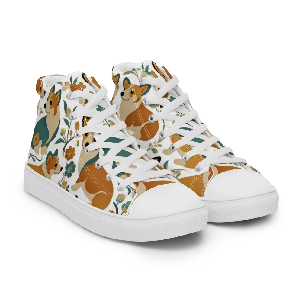 Butterscotch Burrow on Women's High Top Canvas Shoes — Right Front