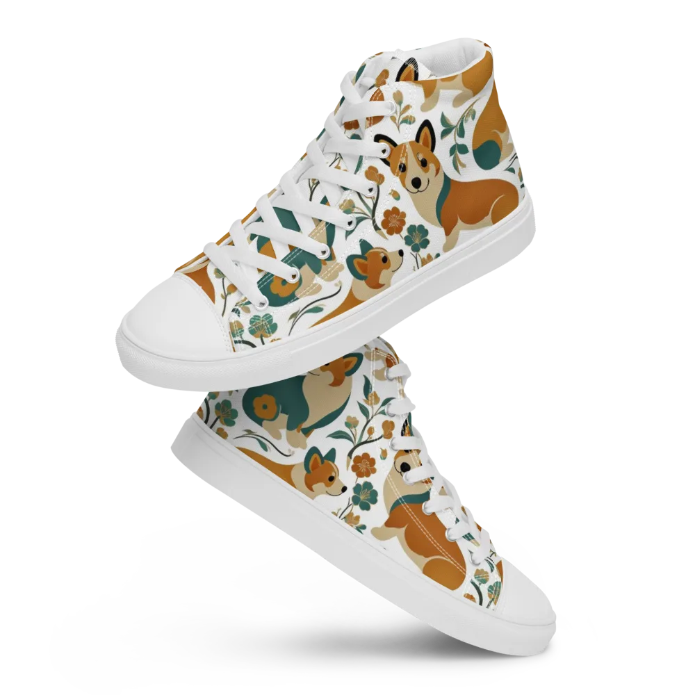 Butterscotch Burrow on Women's High Top Canvas Shoes — Front