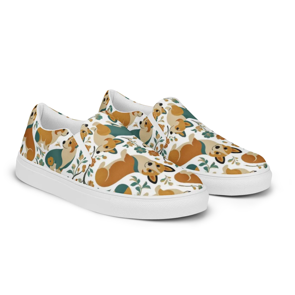 Butterscotch Burrow on Men's Slip-On Canvas Shoes — Right Front