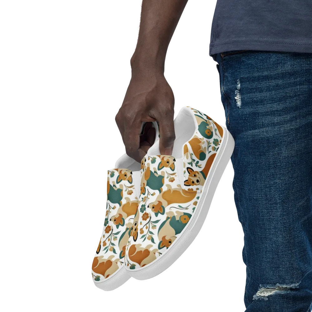 Butterscotch Burrow on Men's Slip-On Canvas Shoes — Left Front