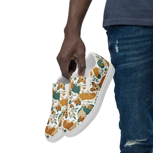 Butterscotch Burrow on a Men's Slip-On Canvas Shoes