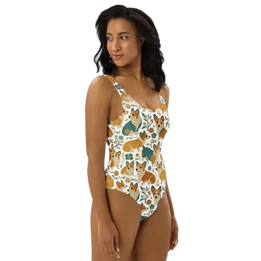 Butterscotch Burrow on a One-Piece Swimsuit