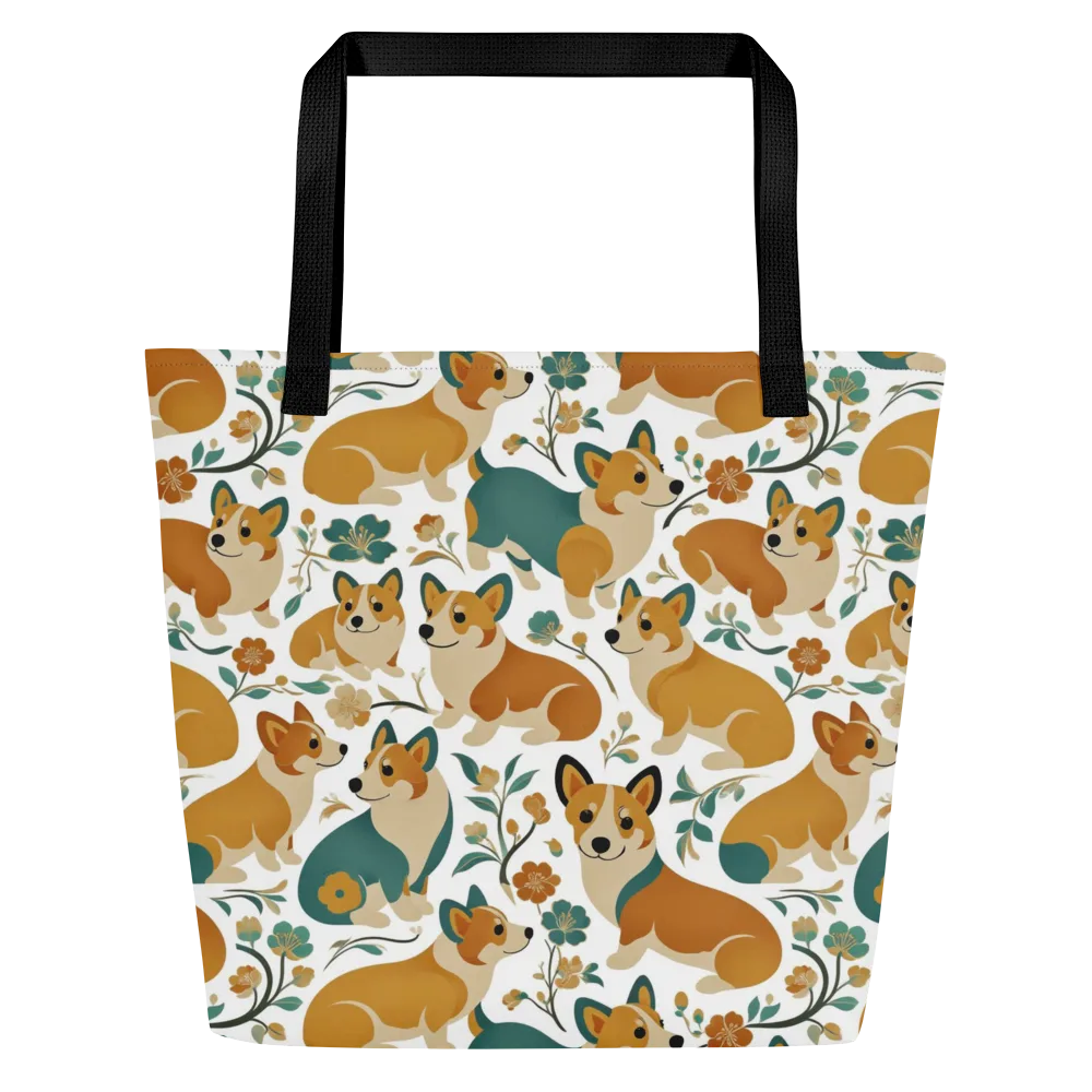 Butterscotch Burrow on Large Tote Bag W/ Pocket — Front