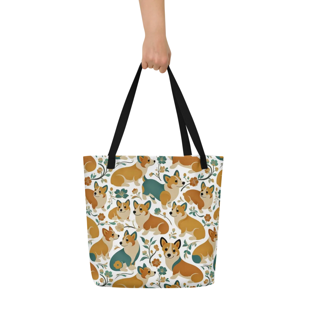 Butterscotch Burrow on Large Tote Bag W/ Pocket — Front