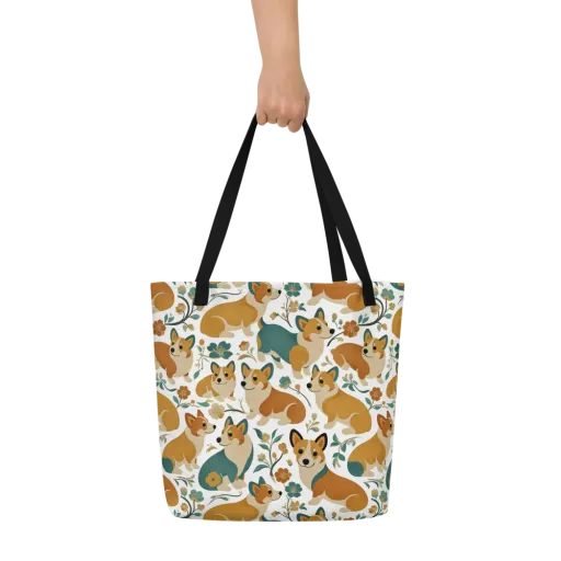 Butterscotch Burrow on a Large Tote Bag W/ Pocket