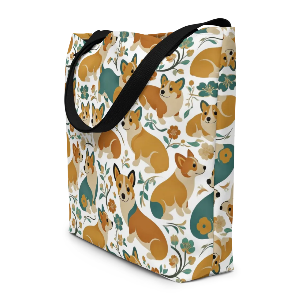 Butterscotch Burrow on Large Tote Bag W/ Pocket — Front