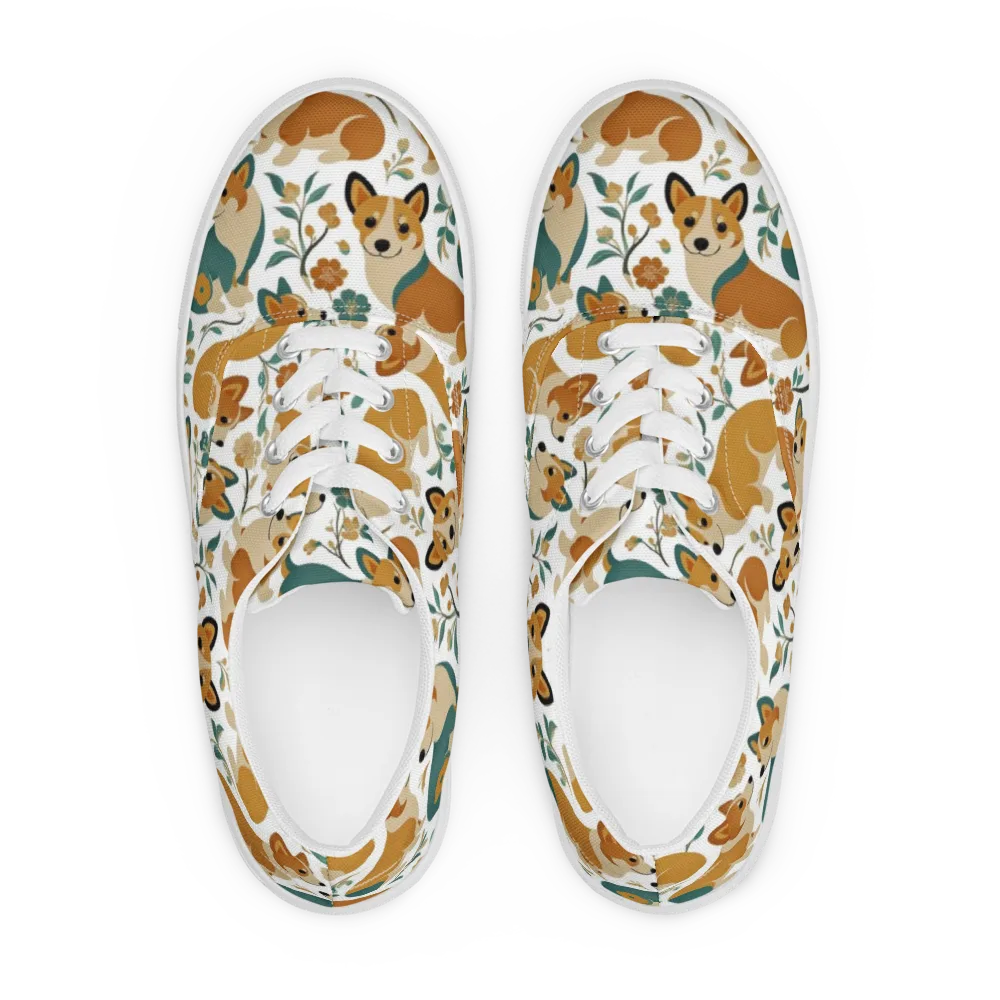Butterscotch Burrow on Men's Lace-Up Canvas Shoes — Front