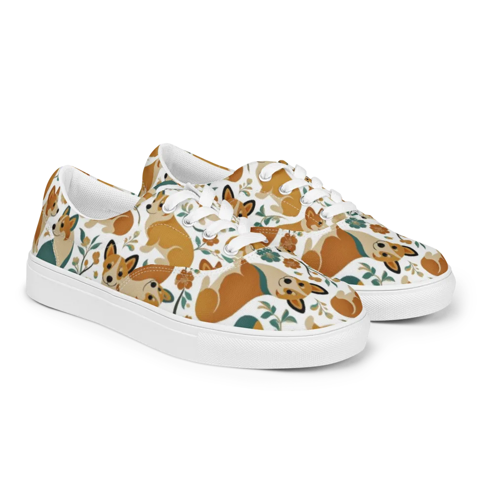 Butterscotch Burrow on Men's Lace-Up Canvas Shoes — Right Front